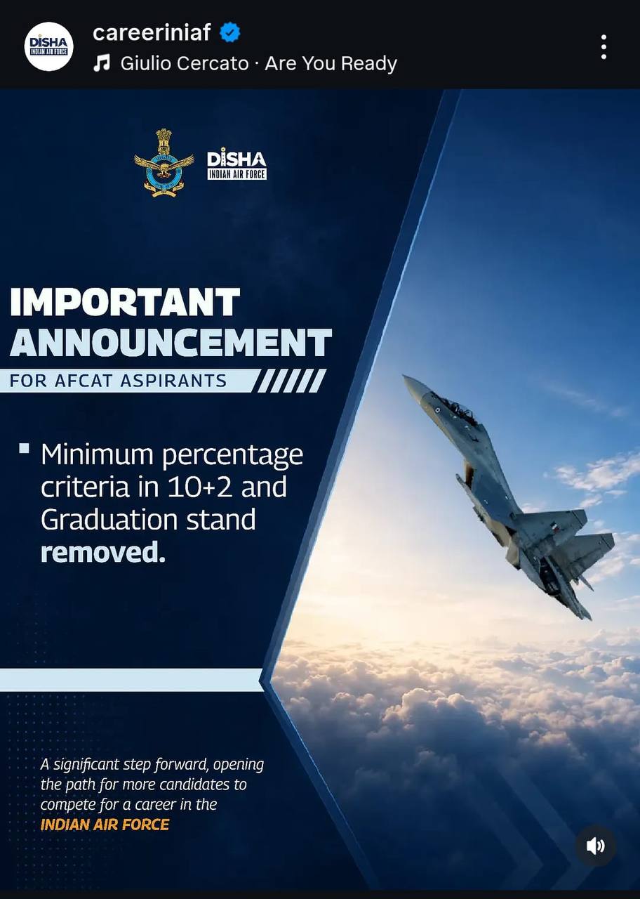✈️ The Sky Just Got Wider: Big Update for AFCAT Aspirants!