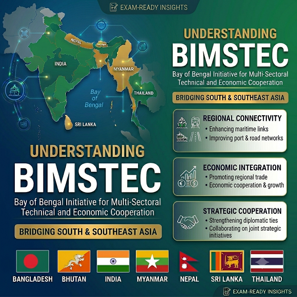 Understanding BIMSTEC: Strategic Significance, Evolution, and Exam-Essential Insights